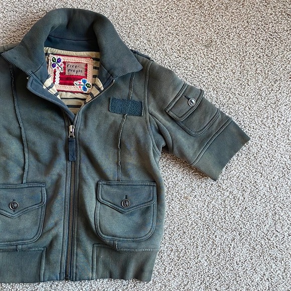 Free People Sweaters - Free People cropped zip down sweater olive green military medium 8